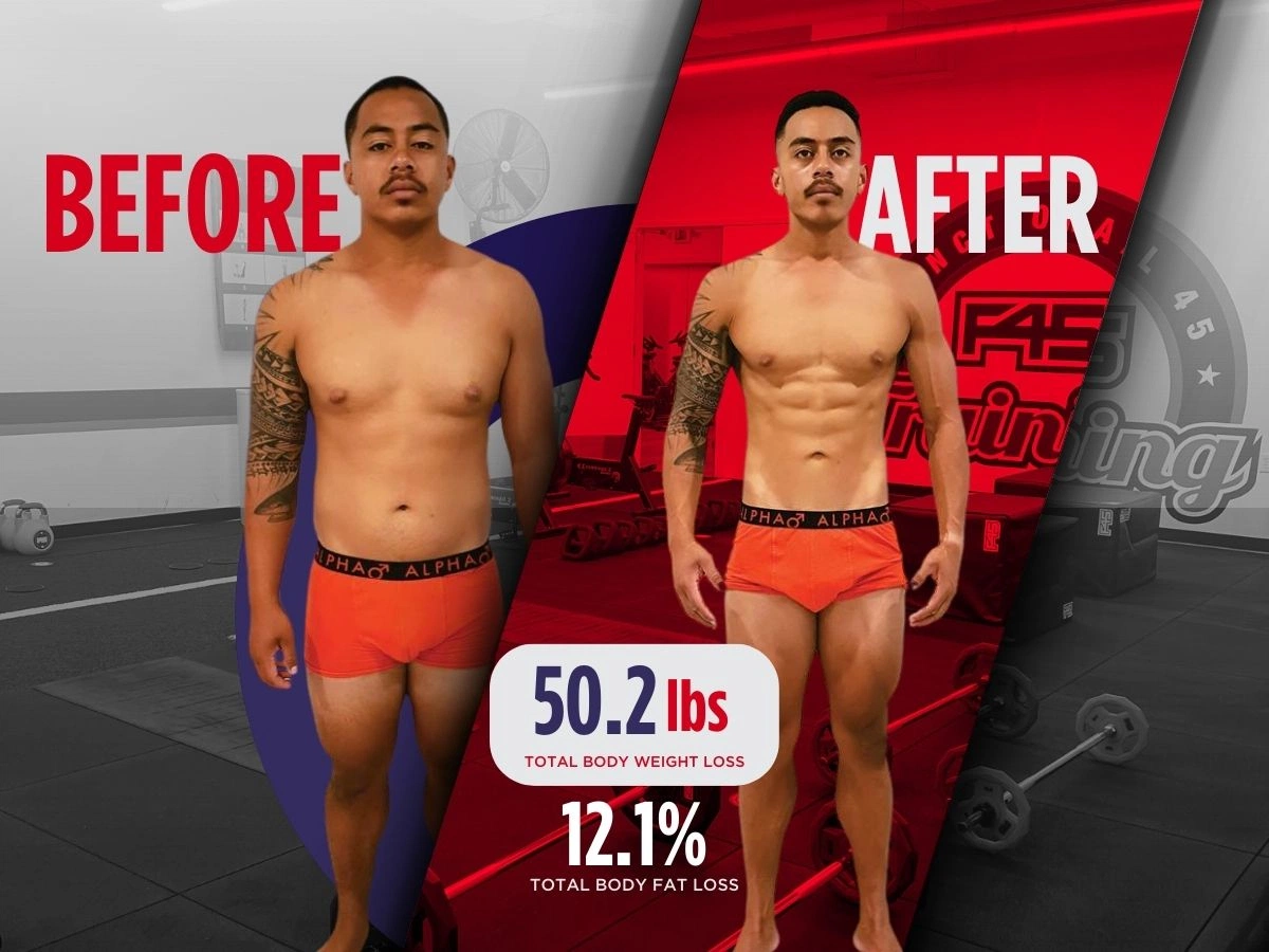 F45 member before and after transformation 6